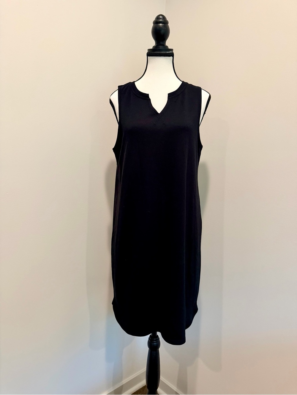 St. John’s Bay Active Sleeveless Knit Dress Black Size Medium